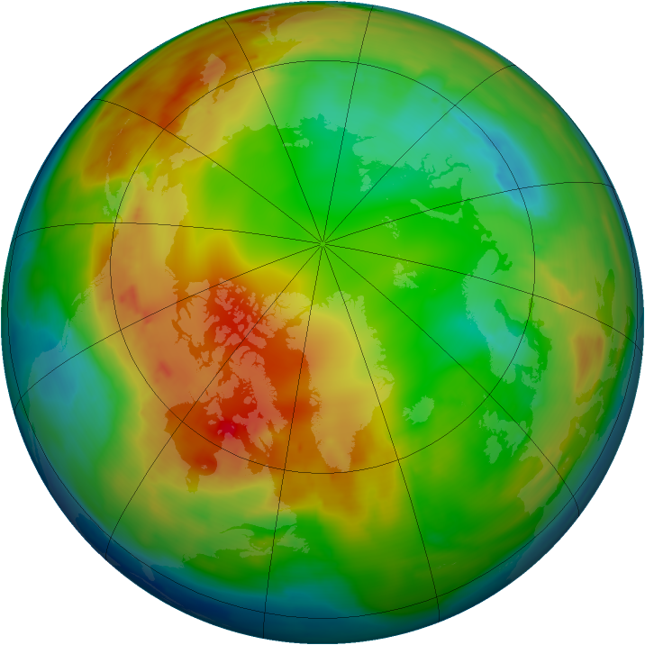 Arctic ozone map for 27 January 2011